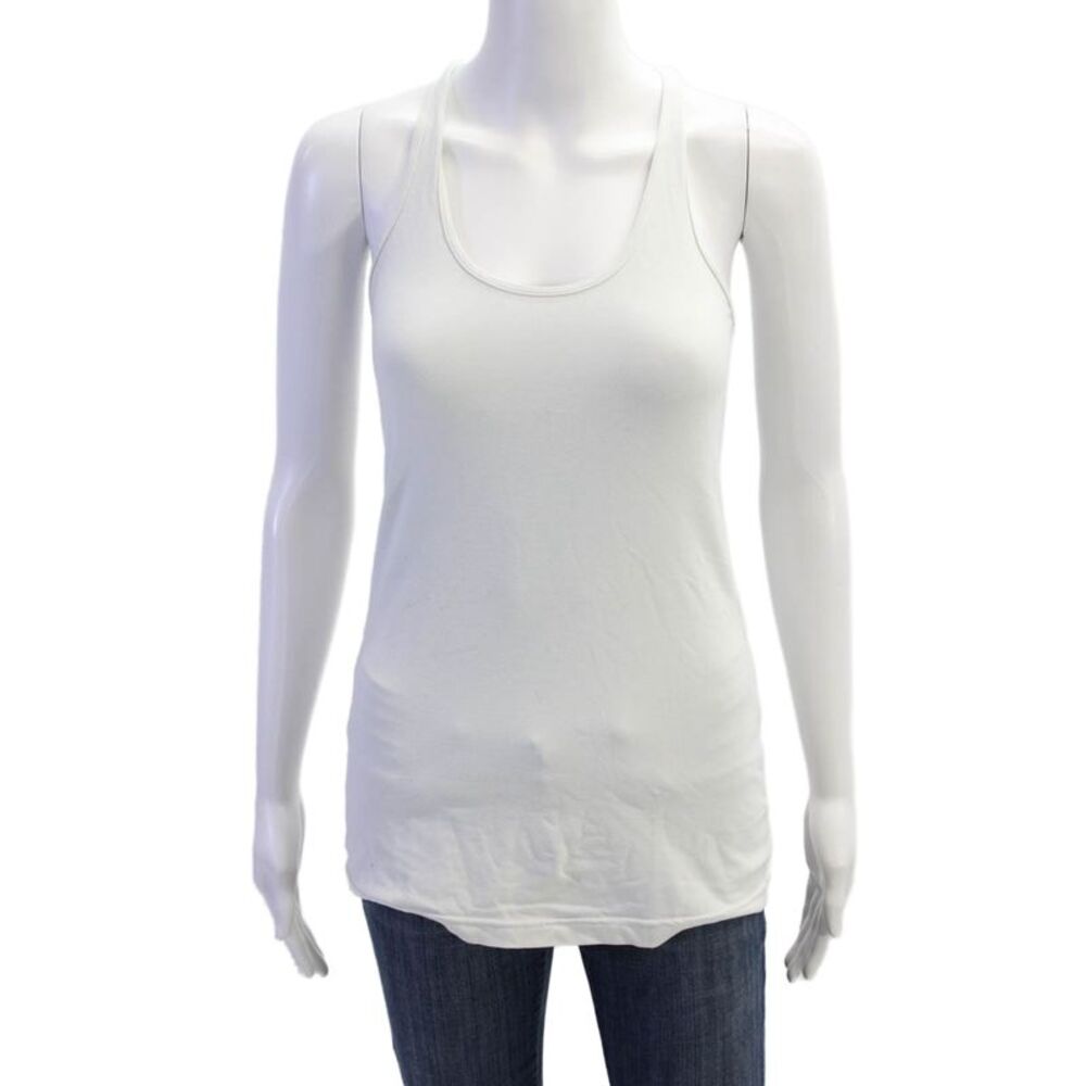 Lululemon Womens Active Scoop Neck Sleeveless Tank Top White Size 8